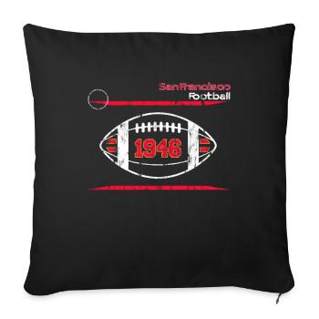 San Francisco American Football Team Design - Sofa pillowcase 17,3'' x 17,3'' (45 x 45 cm) - black - Front