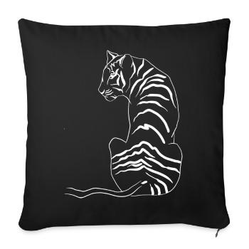 Tiger - Sofakissenbezug 45 x 45 cm - Schwarz - Vorne