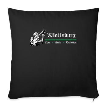 Wolfsburg Honour Pride Tradition - Sofa pillowcase 17,3'' x 17,3'' (45 x 45 cm) - black - Front