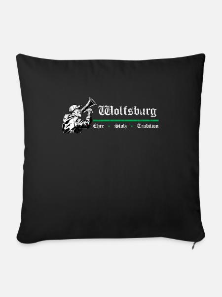 Wolfsburg Ehre Stolz Tradition - Sofakissenbezug 45 x 45 cm - Schwarz