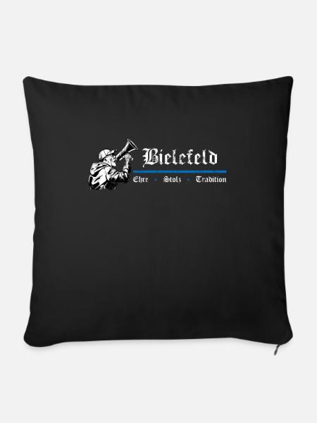 Bielefeld Ehre Stolz Tradition - Sofakissenbezug 45 x 45 cm - Schwarz