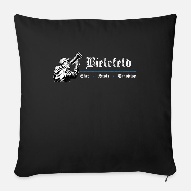 Bielefeld Ehre Stolz Tradition - Sofakissenbezug 45 x 45 cm - Schwarz