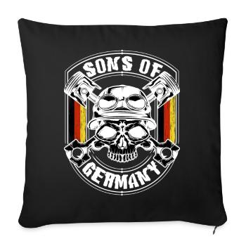 Biker Sons of Germany - Sofakissenbezug 45 x 45 cm - Schwarz - Vorne