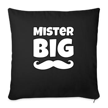 Mister Big - Sofa pillowcase 17,3'' x 17,3'' (45 x 45 cm) - black - Front