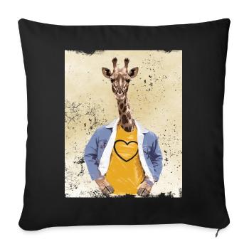 Giraffe Gfk gewaltfreie Kommunikation - Sofakissenbezug 45 x 45 cm - Schwarz - Vorne