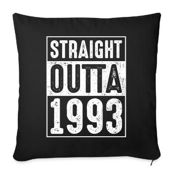 Outta 1993 Retro Stamp - Sofa pillowcase 17,3'' x 17,3'' (45 x 45 cm) - black - Front