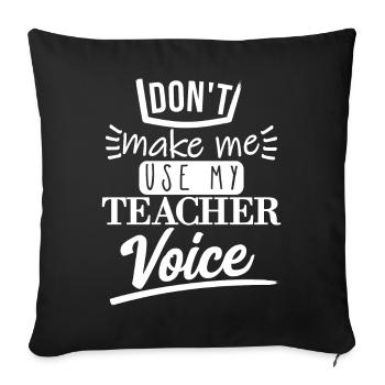 Ne me faites pas l’utiliser (blanc) - Housse de coussin décorative 45 x 45 cm - noir - Devant