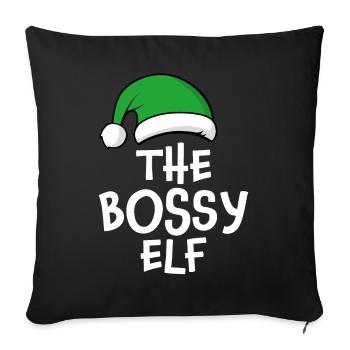L’elfe autoritaire - Housse de coussin décorative 45 x 45 cm - noir - Devant
