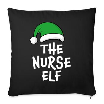 The Nurse Elf - Sofa pillowcase 17,3'' x 17,3'' (45 x 45 cm) - black - Front