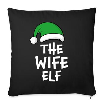 The Wife Elf - Sofa pillowcase 17,3'' x 17,3'' (45 x 45 cm) - black - Front