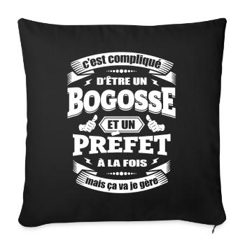 BOGOSSE ET PRÉFET - Housse de coussin décorative 45 x 45 cm - noir - Devant