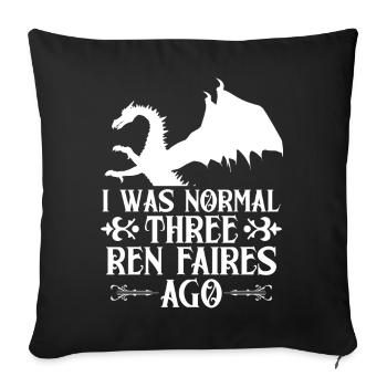 Medieval Market Dragon Design - Sofa pillowcase 17,3'' x 17,3'' (45 x 45 cm) - black - Front