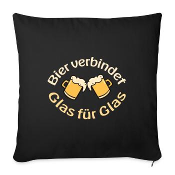 Craftbier Stilvolles Design für Bierliebhaber - Sofakissenbezug 45 x 45 cm - Schwarz - Vorne