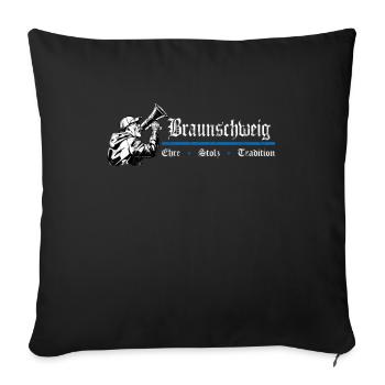 Braunschweig Ehre Stolz Tradition - Sofakissenbezug 45 x 45 cm - Schwarz - Vorne