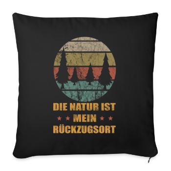 Bergsteigen - Sofakissenbezug 45 x 45 cm - Schwarz - Vorne