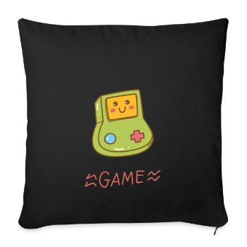 Kawaii Gaming - Amusement doux! - Housse de coussin décorative 45 x 45 cm - noir - Devant