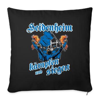 Heidenheim kämpfen und siegen - Sofakissenbezug 45 x 45 cm - Schwarz - Vorne