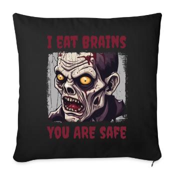 Zombie Drôle Zombie Disant Sticker - Housse de coussin décorative 45 x 45 cm - noir - Devant
