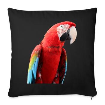 Papageien Vogel T-shirt Geschenk - Sofakissenbezug 45 x 45 cm - Schwarz - Vorne