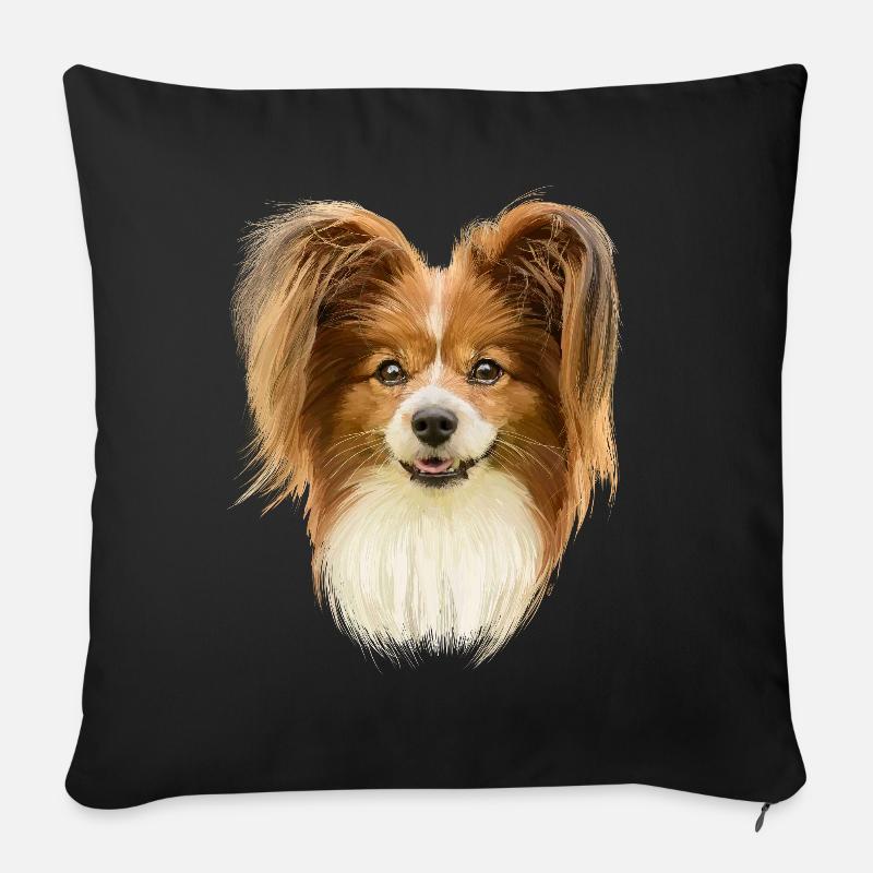 Papillon - Sofakissenbezug 45 x 45 cm - Schwarz