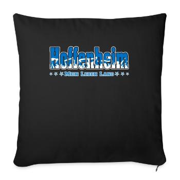 Hoffenheim Fussball Fans Mein Leben Lang - Sofakissenbezug 45 x 45 cm - Schwarz - Vorne