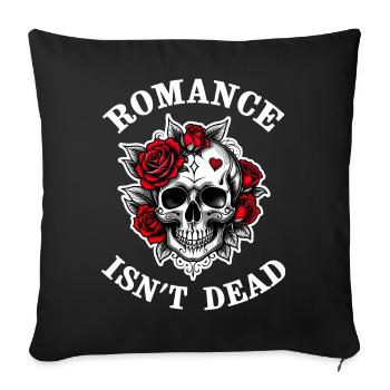 ROMANCE IS NOT DEAD - Sofa pillowcase 17,3'' x 17,3'' (45 x 45 cm) - black - Front