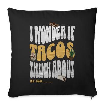 Taco - Sofa pillowcase 17,3'' x 17,3'' (45 x 45 cm) - black - Front