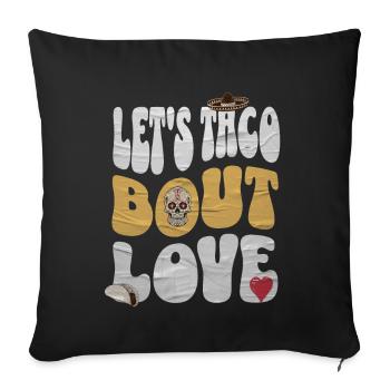 Taco - Sofa pillowcase 17,3'' x 17,3'' (45 x 45 cm) - black - Front