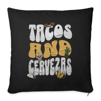 Taco - Sofa pillowcase 17,3'' x 17,3'' (45 x 45 cm) - black - Front