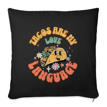 Taco - Sofa pillowcase 17,3'' x 17,3'' (45 x 45 cm) - black - Front
