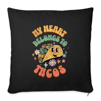 Taco - Sofa pillowcase 17,3'' x 17,3'' (45 x 45 cm) - black - Front