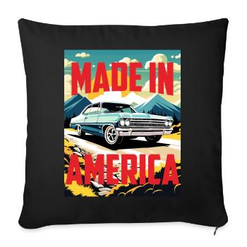 NOVA FABRIQUÉ EN AMÉRIQUE - Housse de coussin décorative 45 x 45 cm - noir - Devant