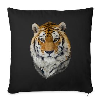 Tigre - Housse de coussin décorative 45 x 45 cm - noir - Devant