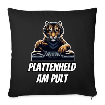 Record hero on the podium Tiger Music - Sofa pillowcase 17,3'' x 17,3'' (45 x 45 cm) - black - Front