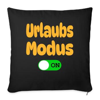 Urlaubsmodus An Lustiges Ferien Schalter T-Shirt - Sofakissenbezug 45 x 45 cm - Schwarz - Vorne