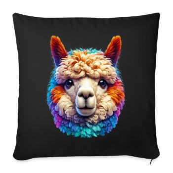 Alpaca - Sofa pillowcase 17,3'' x 17,3'' (45 x 45 cm) - black - Front