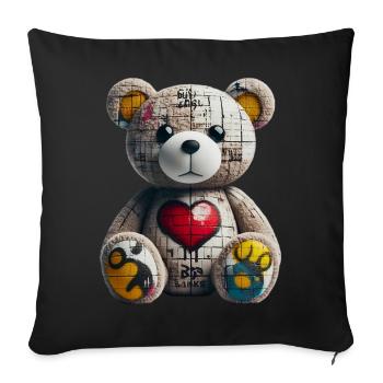 Orso orsacchiotto Teddy Bear - Sofa pillowcase 17,3'' x 17,3'' (45 x 45 cm) - black - Front