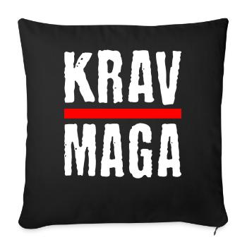 Cool Krav Maga Design - Self Defense - Sofa pillowcase 17,3'' x 17,3'' (45 x 45 cm) - black - Front
