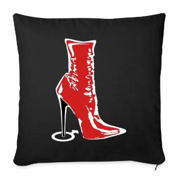 Bottes de Maîtresse - Housse de coussin décorative 45 x 45 cm - noir - Devant