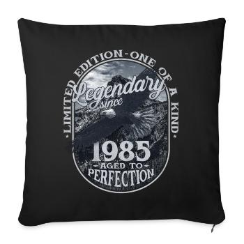 Legendary since 1985 - Sofa pillowcase 17,3'' x 17,3'' (45 x 45 cm) - black - Front