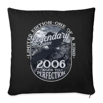 Legendary since 2006 - Sofa pillowcase 17,3'' x 17,3'' (45 x 45 cm) - black - Front