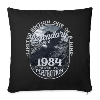 Legendary since 1984 - Sofa pillowcase 17,3'' x 17,3'' (45 x 45 cm) - black - Front