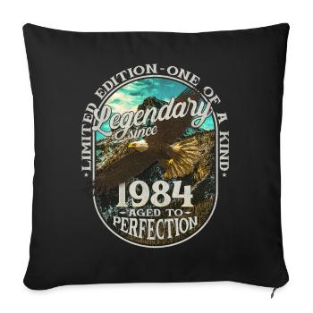 Legendary since 1984 - Sofa pillowcase 17,3'' x 17,3'' (45 x 45 cm) - black - Front