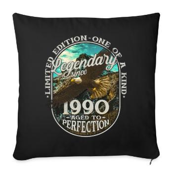 Legendary since 1990 - Sofa pillowcase 17,3'' x 17,3'' (45 x 45 cm) - black - Front