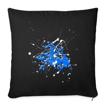 Whiteblue.Splash - Sofakissenbezug 45 x 45 cm - Schwarz - Vorne