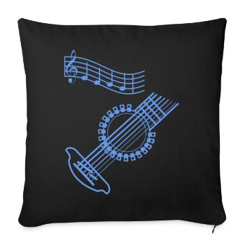 Guitar musician - Sofa pillowcase 17,3'' x 17,3'' (45 x 45 cm) - black - Front