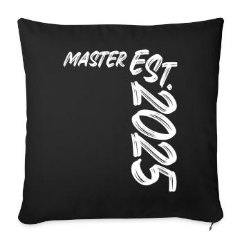 Master Est. 2025 - Housse de coussin décorative 45 x 45 cm - noir - Devant