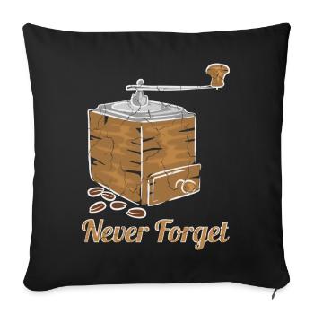 Coffee grinder for grinding coffee - Sofa pillowcase 17,3'' x 17,3'' (45 x 45 cm) - black - Front