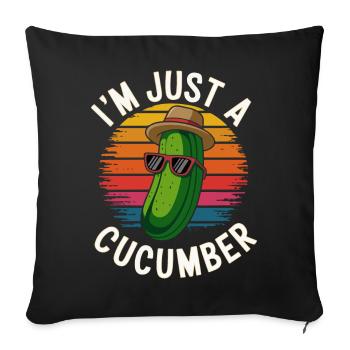 Cool Cucumber Vibes - Sofa pillowcase 17,3'' x 17,3'' (45 x 45 cm) - black - Front