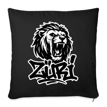 Zürich Graffiti Löwe - Sofakissenbezug 45 x 45 cm - Schwarz - Vorne